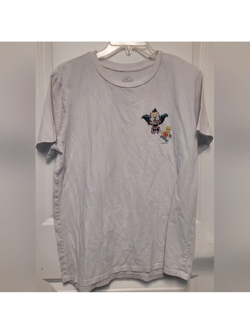 Men's Simpsons White Graphic Tee S Medium